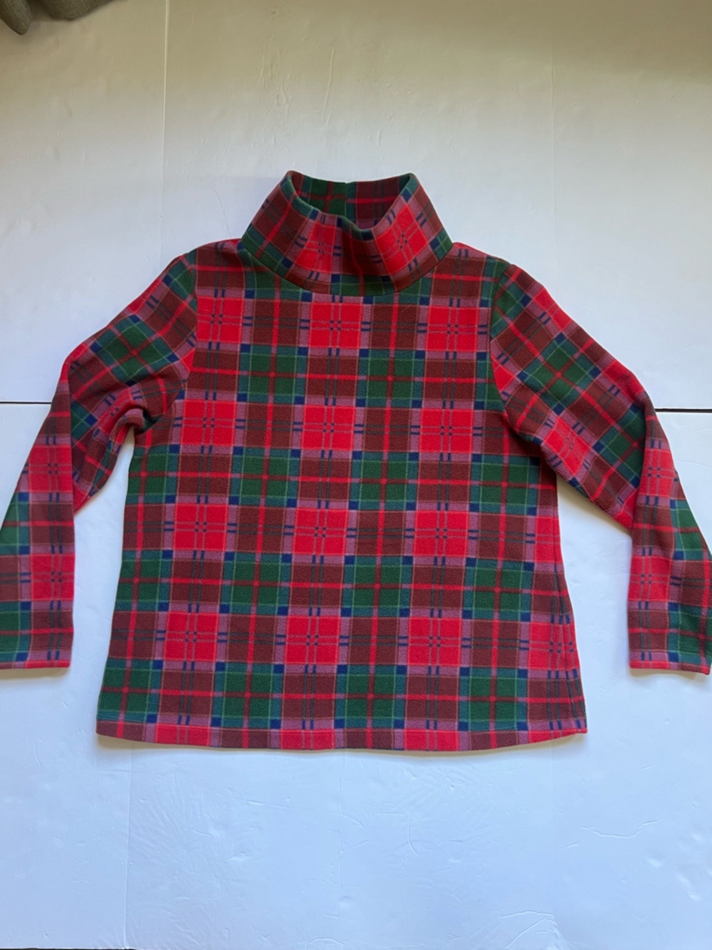 Dudley Stephens Greenpoint Vello Plaid Turtleneck Top- Size XXL